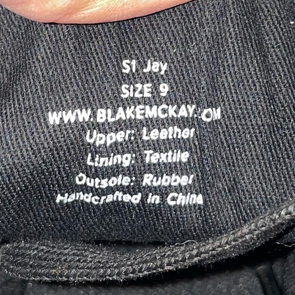 Blake Mckay Men's Black Leather Sneakers Size 9 - Picture 8 of 9